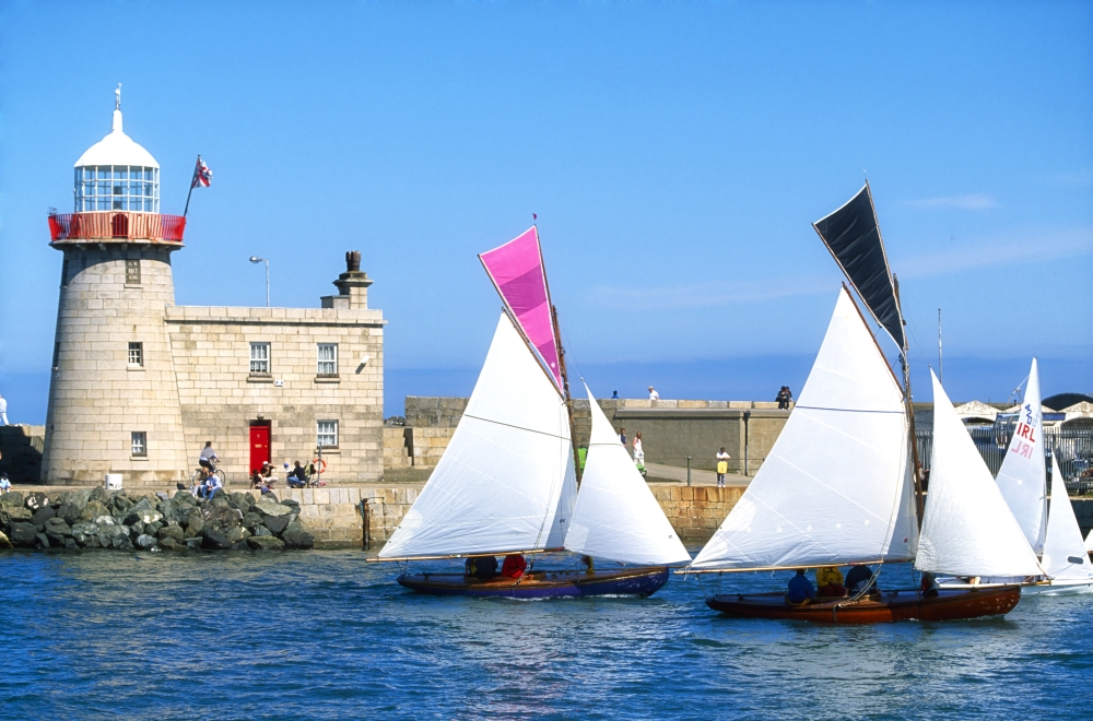DPI1809707 Howth 17 Yachts Howth Harbour Co Dublin Ireland Poster Print by The Irish Image Collection, 18 x 12