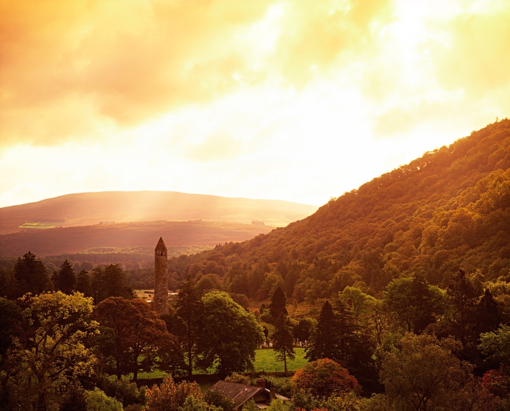 Monastic Site Glendalough Co Wicklow Ireland Poster Print by The Irish Image Collection - 34 x 28 - Large