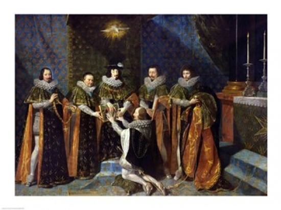 Picture of Posterazzi BALXIR154624 Louis XIII Receiving Henri DOrleans Poster Print by Philippe De Champaigne - 24 x 18 in.