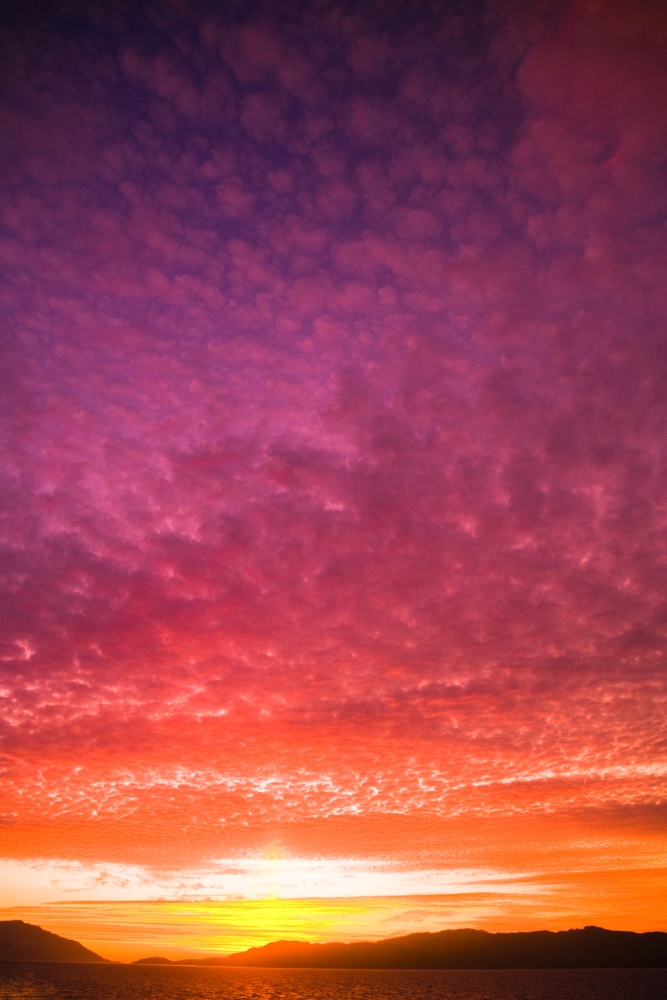 Vibrant Sunset Inside Passage Vancouver Island British Columbia Canada Poster Print by Stuart Westmorland - 12 x 18
