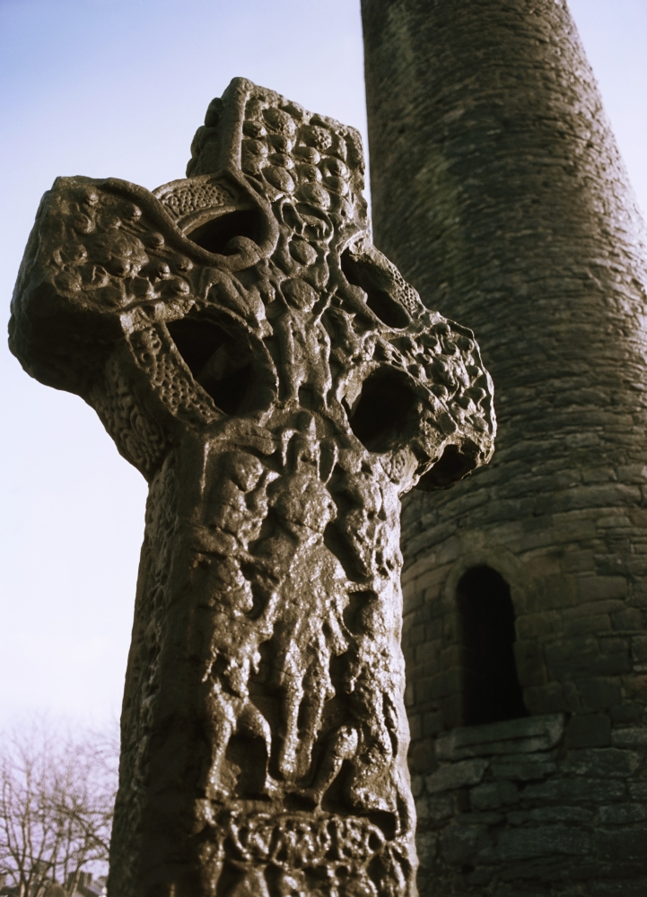 DPI1807953LARGE Abbey of Kells County Meath Ireland - High Cross & Round Tower Poster Print by The Irish Image Collection, 26 x 36 - Large