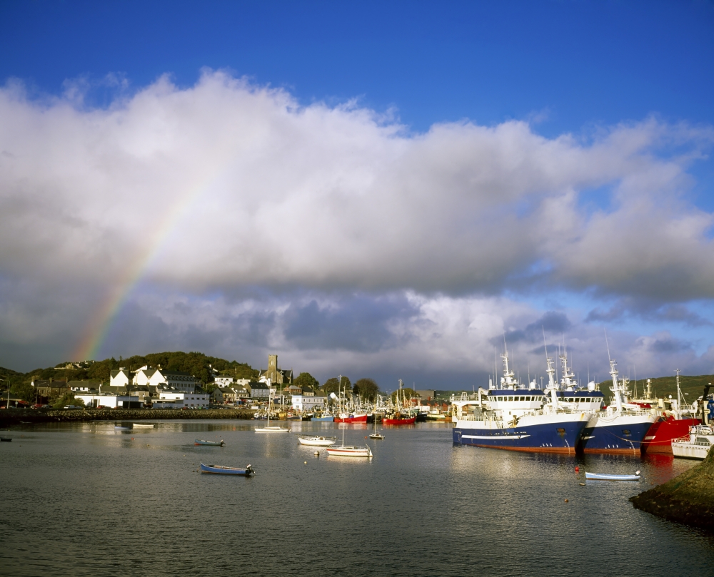 DPI1811058 Killybegs Harbour Co Donegal Ireland Poster Print by The Irish Image Collection, 17 x 13
