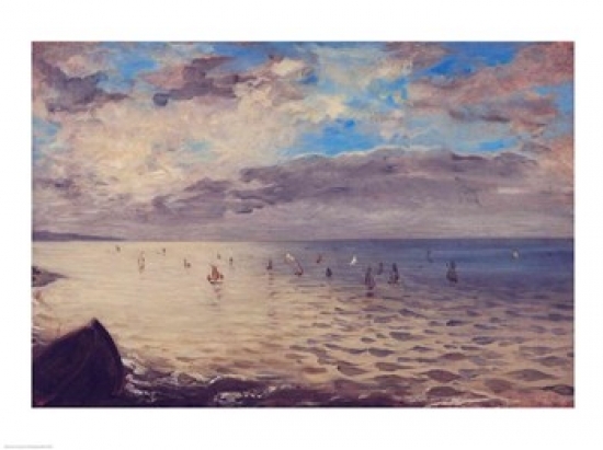 Picture of Posterazzi BALXIR154676LARGE Sea Viewed From The Heights of Dieppe Poster Print by Eugene Delacroix - 36 x 24 in. - Large