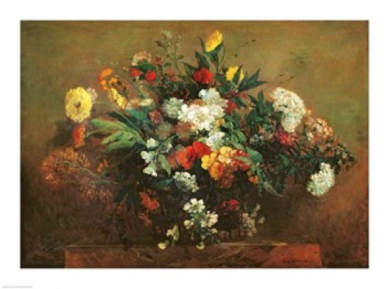 Flowers Poster Print by Eugene Delacroix - 24 x 18 in.