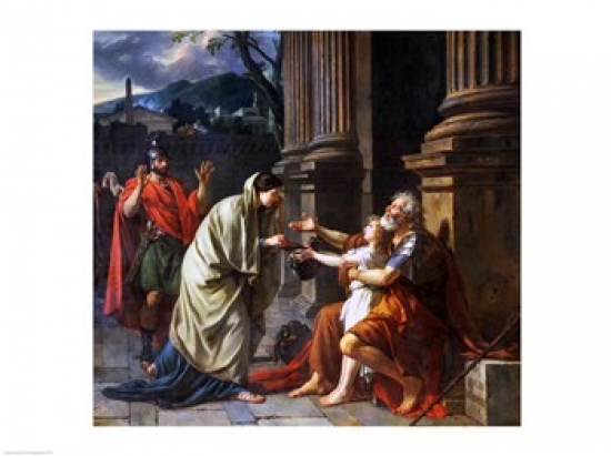 BALXIL191435 Belisarius Begging for Alms 1781 Poster Print by Jacques-Louis David - 24 x 18 in.