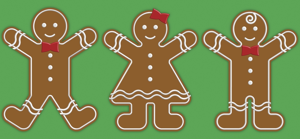 Gingerbread People Poster Print - 25 x 11