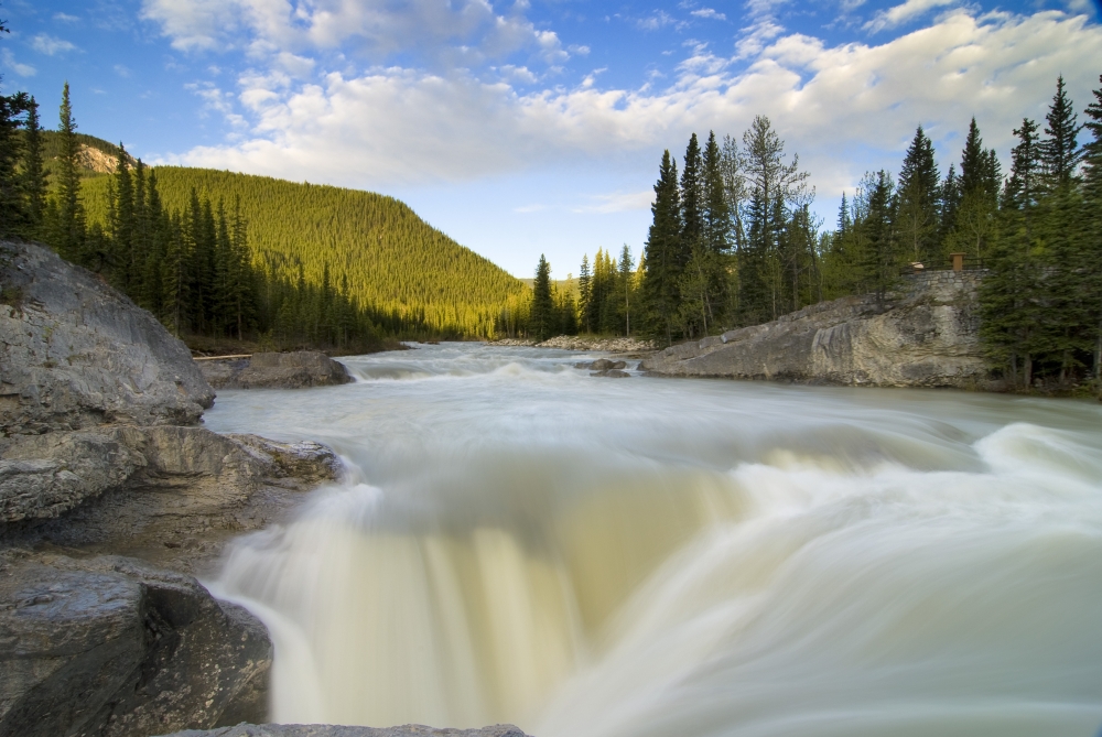 Waterfall Elbow River Kananaskis Country Alberta Poster Print, Large - 34 x 22