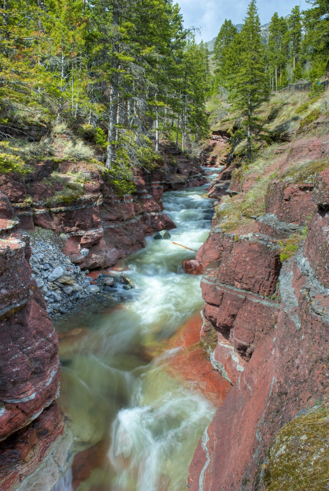 DPI1831837LARGE River Through Canyon Waterton Lakes National Park Alberta Poster Print, Large - 22 x 34