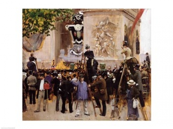Picture of Posterazzi BALXIR155589LARGE The Funeral of Victor Hugo Poster Print by Jean Beraud - 36 x 24 in. - Large