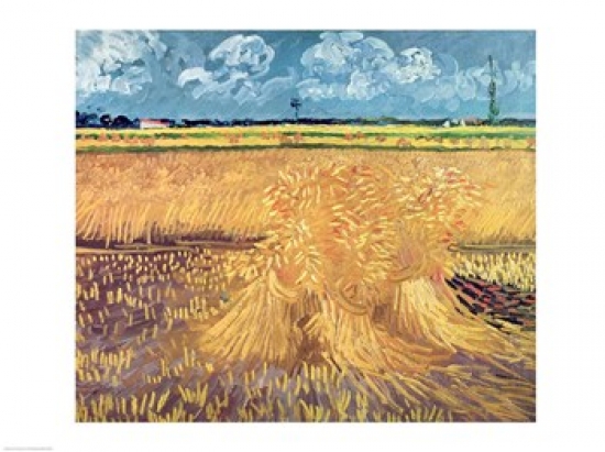 Picture of Posterazzi BALXIR155903 Wheatfield with Sheaves 1888 Poster Print by Vincent Van Gogh - 24 x 18 in.