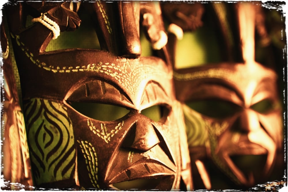 African Masks Poster Print, Large - 36 x 24