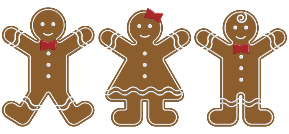 Gingerbread People Poster Print, 25 x 11