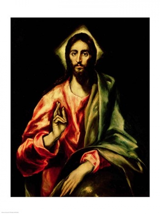 Christ Blessing Poster Print by El Greco - 24 x 36 in. - Large