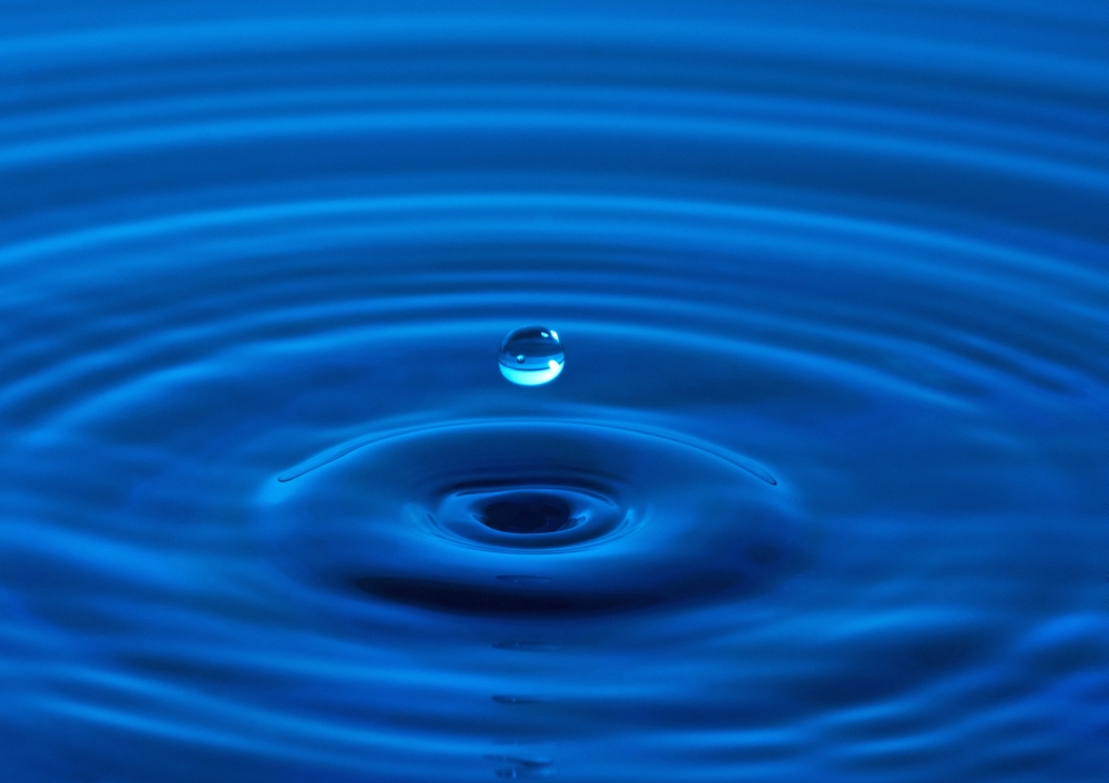 Blue Droplet Poster Print, Large - 36 x 24