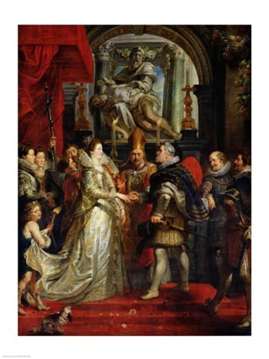 Picture of Posterazzi BALXIR17690 The Proxy Marriage of Marie De Medici Poster Print by Peter Paul Rubens - 18 x 24 in.
