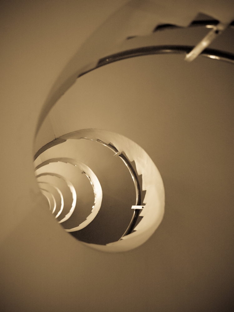 Winding Staircase Katakolon Greece Poster Print - 15 x 20