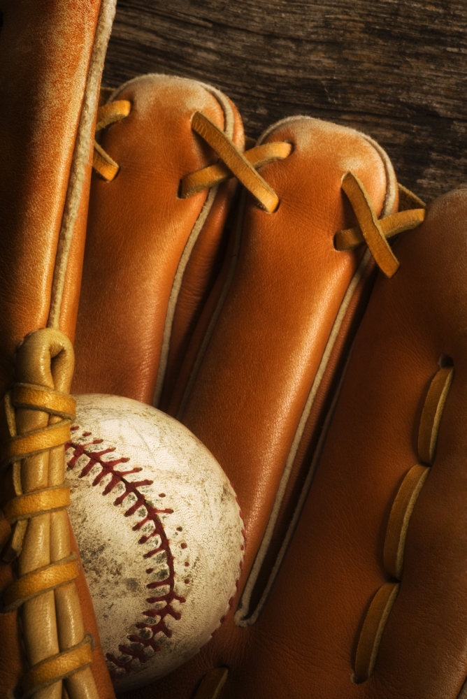 Baseball Glove & Baseball Poster Print, Large - 24 x 36