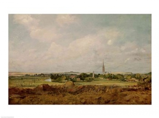View of Salisbury Poster Print by John Constable - 36 x 24 in. - Large
