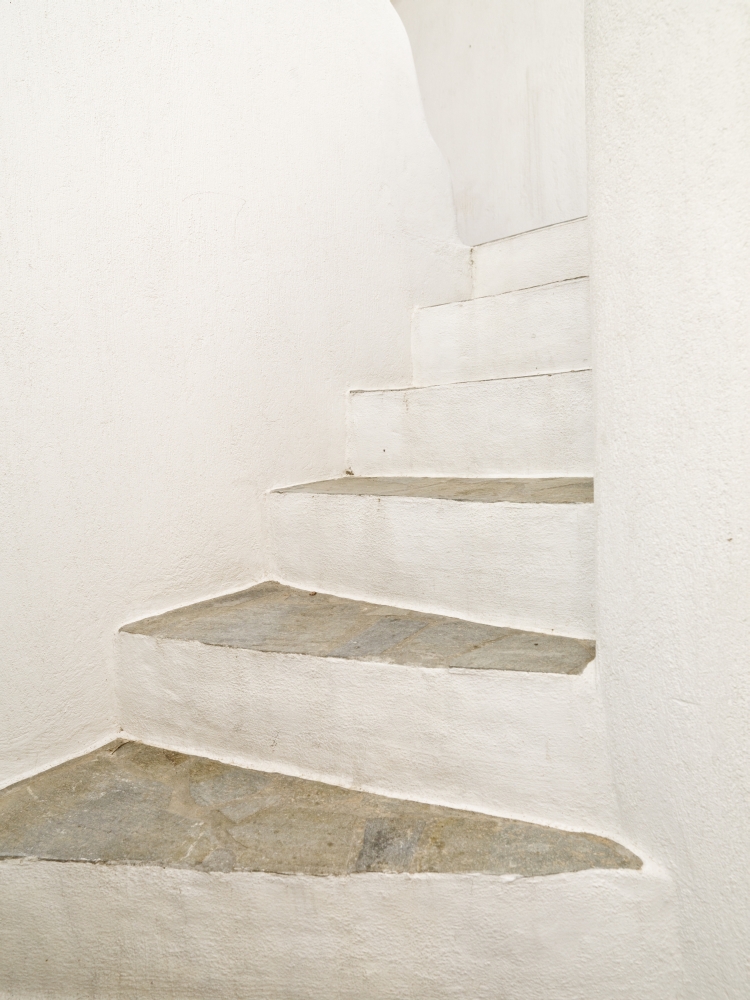 White Stairs Poster Print, 13 x 18
