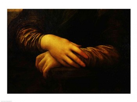 Picture of Posterazzi BALXIR183793 Mona Lisa Detail of Her Hands Poster Print by Leonardo Da Vinci - 24 x 18 in.