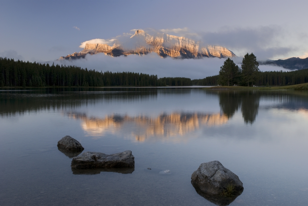 Two Jack Lake Banff National Park Alberta Canada Poster Print - 17 x 11