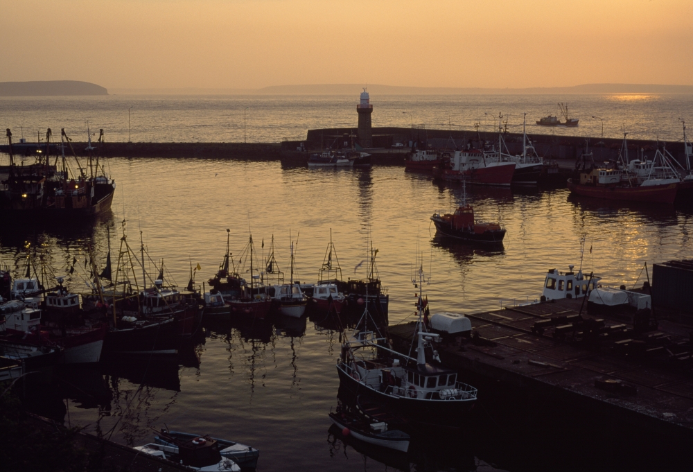 Picture of Posterazzi DPI1836947 Dunmore East Co Waterford Ireland - Sunrise Over The Harbour Poster Print, 18 x 12