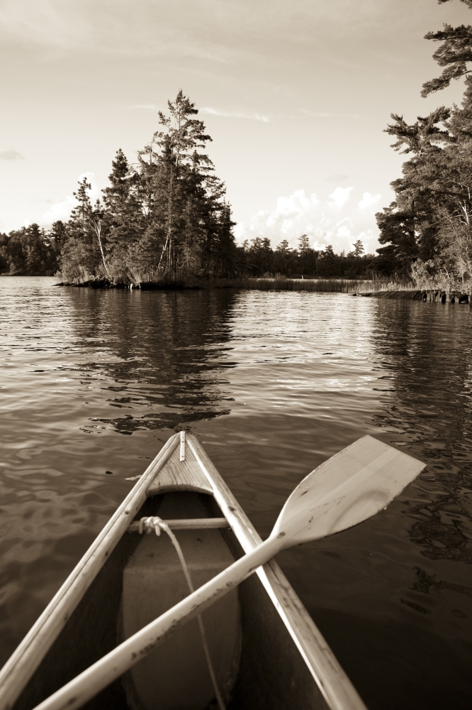 DPI1836751LARGE Lake of The Woods Ontario Canada - Boat On The Water Poster Print, Large - 22 x 36