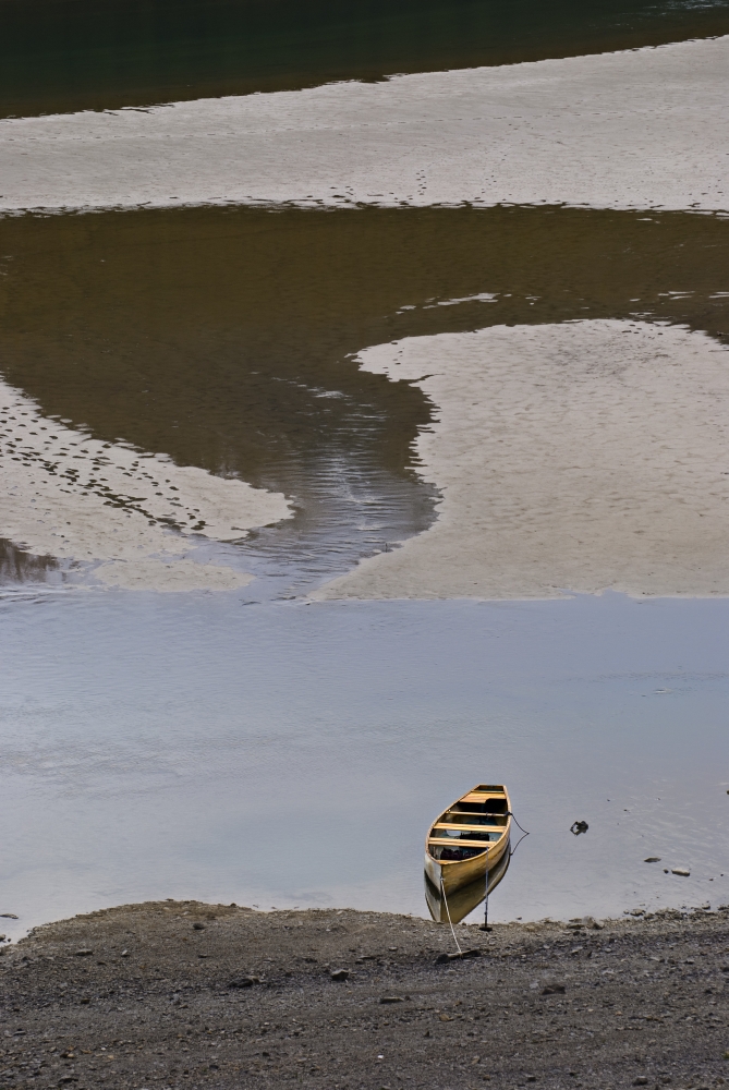 Medicine Lake Jasper National Park Jasper Alberta Canada - Rowboat On A Lake Poster Print, Large - 22 x 34