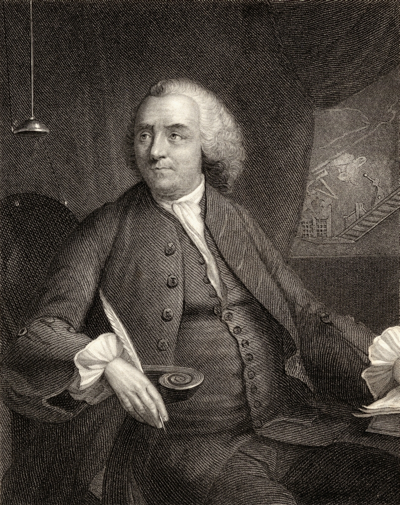 DPI1838765LARGE Benjamin Franklin 1706-1790 American Statesman From A Drawing by M. Chamberlin Engraved by S. Freeman Poster Print, Large - 26 x 34