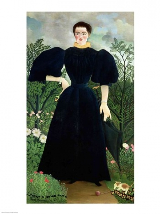 Picture of Posterazzi BALXIR19143LARGE Portrait of A Woman Poster Print by Henri Rousseau - 24 x 36 in. - Large