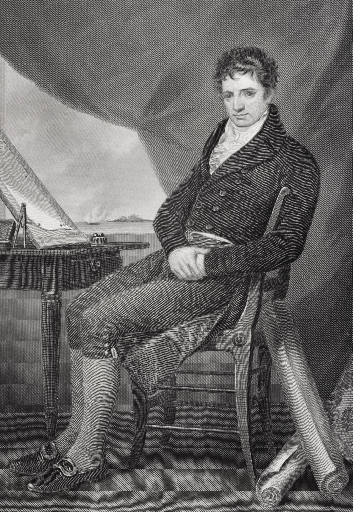 Picture of Posterazzi DPI1838848 Robert Fulton 1765 - 1815 American Inventor & Engineer Builder of First Steam Powered Warship In 1812 From Painting by Alonzo Chappel Poster Print&#44; 11 x 17