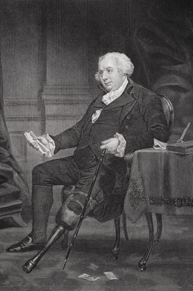 Picture of Gouverneur Morris 1752-1816 American Statesman & Financial Expert Helped Write The Final Draft of The Constitution of The United States From Painting by Alonzo Chappel Poster Print, 11 x 17