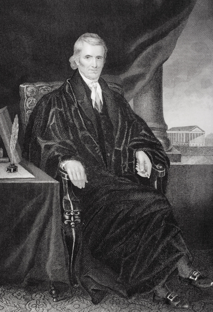 Picture of Posterazzi  John Marshall 1755-1835 American Patriot&#44; Politician & Jurist Chief Justice of Supreme Court & Principal Founder of U.S. Constitutional Law System From Painting by Alonzo Chappel