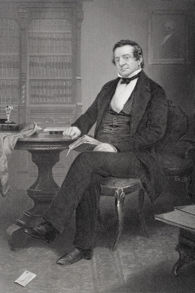 DPI1838877LARGE Washington Irving 1783-1859 American Author Known As First American Man Poster Print, Large - 22 x 34