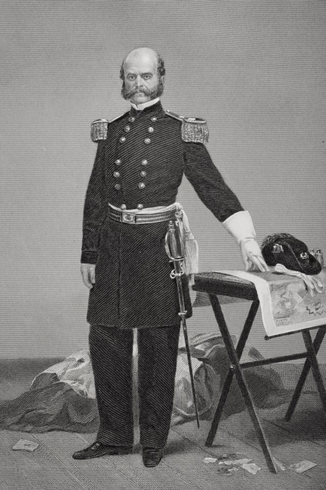 DPI1838889LARGE Ambrose Everett Burnside 1824-1881 Union General In American Civil War Poster Print, Large - 22 x 34