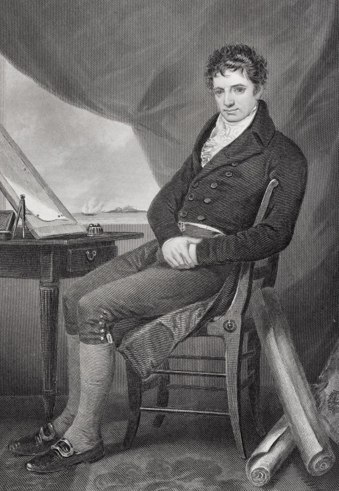 Robert Fulton 1765 - 1815 American Inventor & Engineer Builder of First Poster Print, Large - 22 x 34