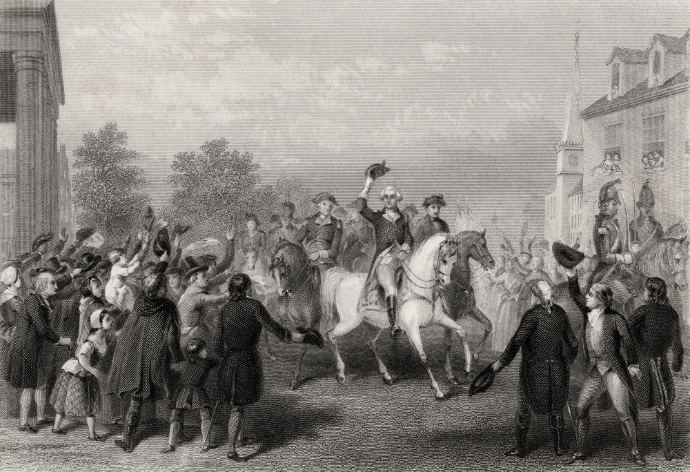 Entrance of The American Army Into New York November 25th 1783 From A 19th Century Engraved by P Greatbatch Poster Print, Large - 34 x 22