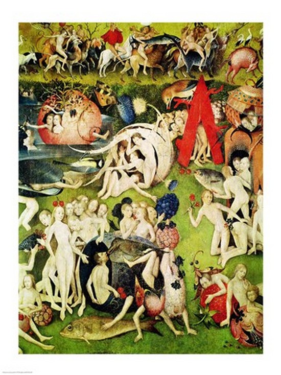 Picture of Posterazzi BALXIR162158 The Garden of Earthly Delights Allegory of Luxury Detail of The Central Panel C.1500 Print by Hieronymus Bosch - 18 x 24 in.