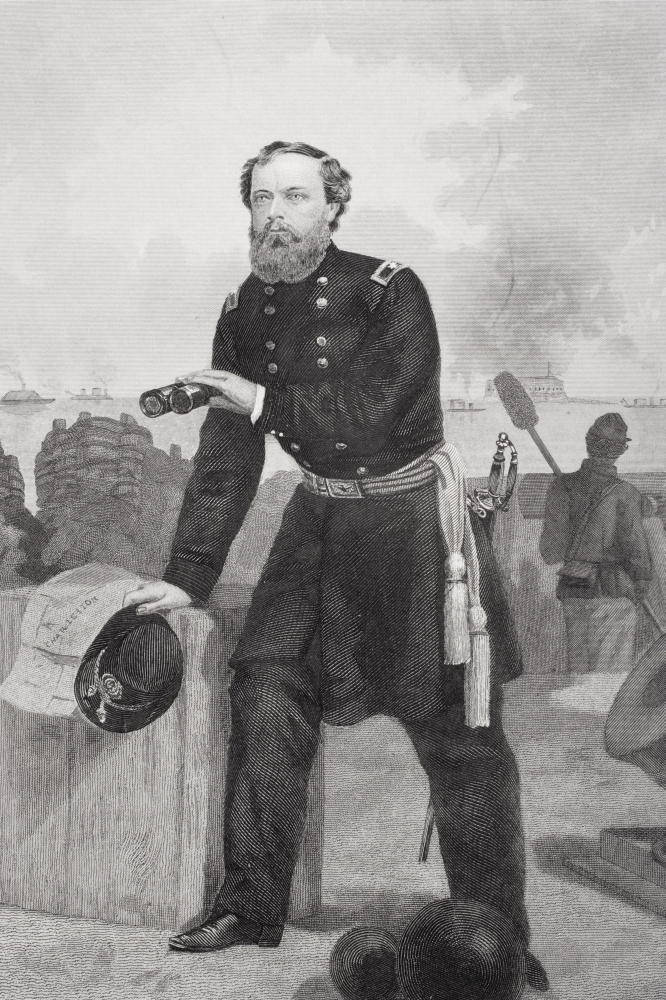Picture of Posterazzi DPI1838934 General Q.A. Gillmore 1825 1888 Union General In American Civil War From Painting by Alonso Chappel Print&#44; 11 x 17