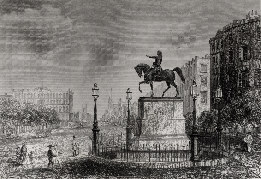 Statue of Washington Union Square New York USA George Washington 1732-1799 First President of The United States From A Poster Print, Large - 34 x 24