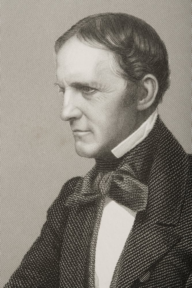 William Hickling Prescott 1796-1859 American Historian Engraved by D.J.Pound Poster Print - 11 x 17