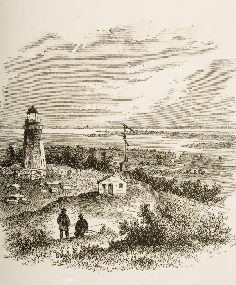 DPI1839549 Sandy Hook New Jersey Seen From The Lighthouse In 1870S From American Pictures Drawn with Pen & Pencil by Rev Samuel Poster Print, 13 x 16