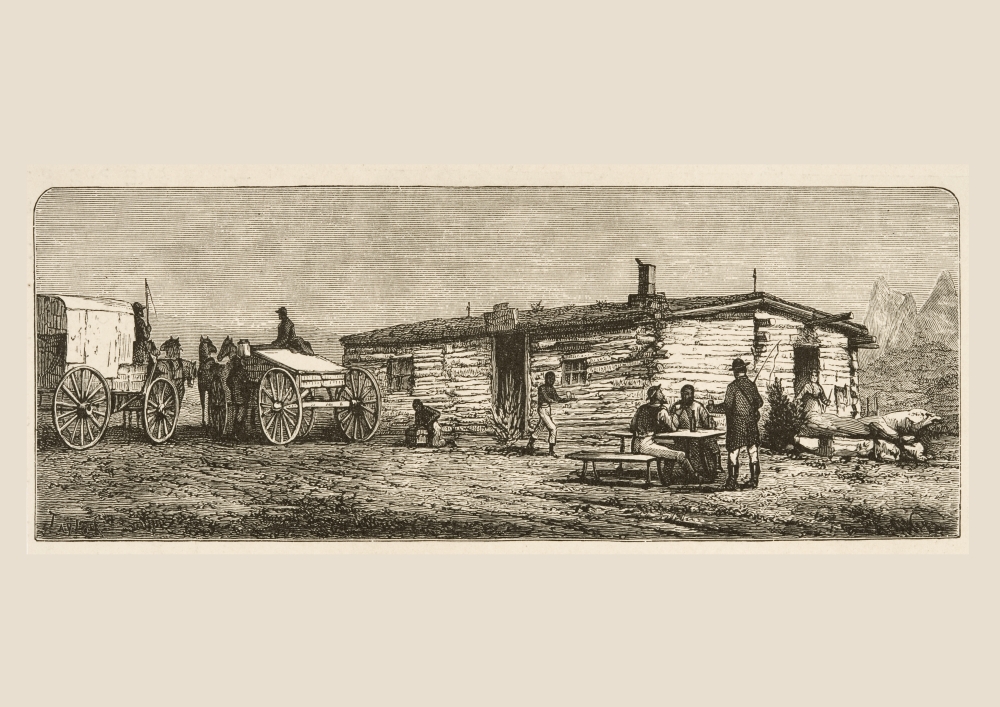 Picture of Posterazzi DPI1839477 Old Post Station On The Prairie In Colorado From American Pictures Drawn with Pen & Pencil by Rev Samuel Manning Circa 1880 Poster Print, 16 x 11