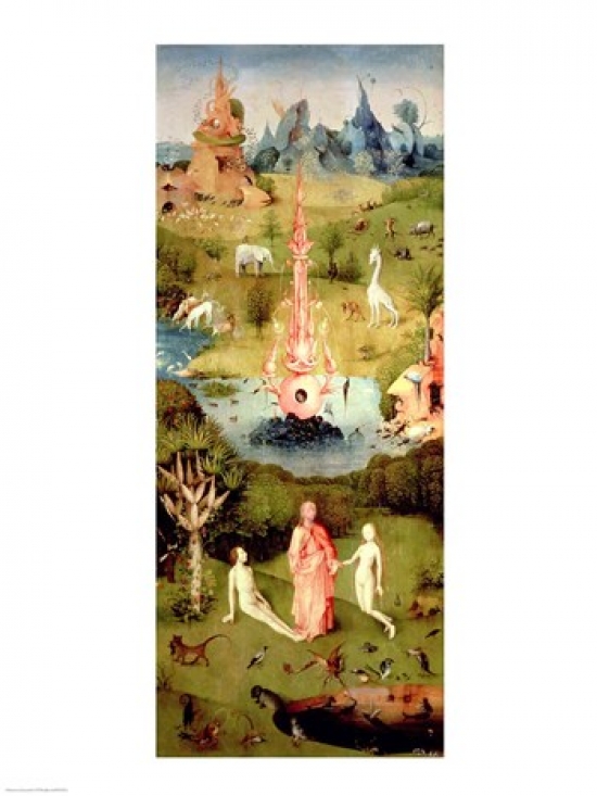 Picture of Posterazzi BALXIR37912 The Garden of Earthly Delights The Garden of Eden Poster Print by Hieronymus Bosch - 18 x 24 in.