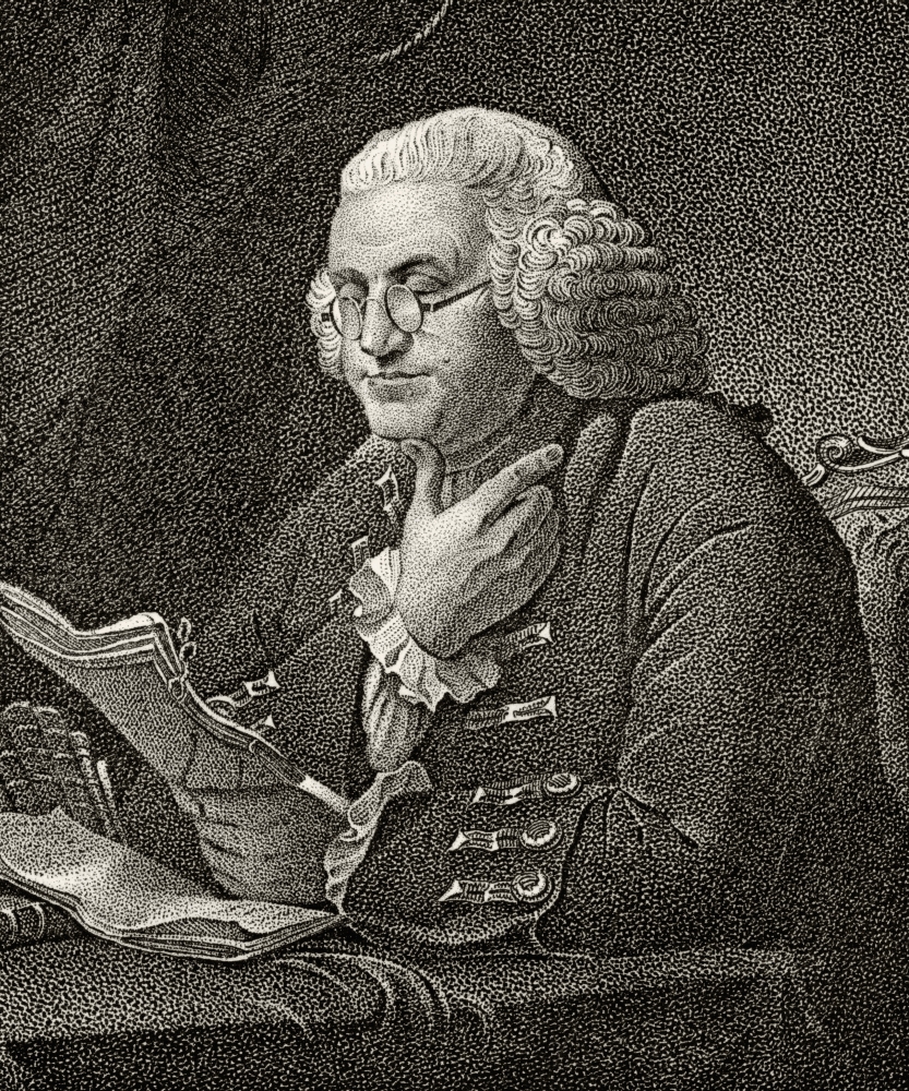 Picture of Posterazzi  Benjamin Franklin 1706 To 1790 American Statesman & Founding Father A Signatory of Declaration of Independence 19th Century Engraving by J.B. Longacre From A Painting by Martin Poster