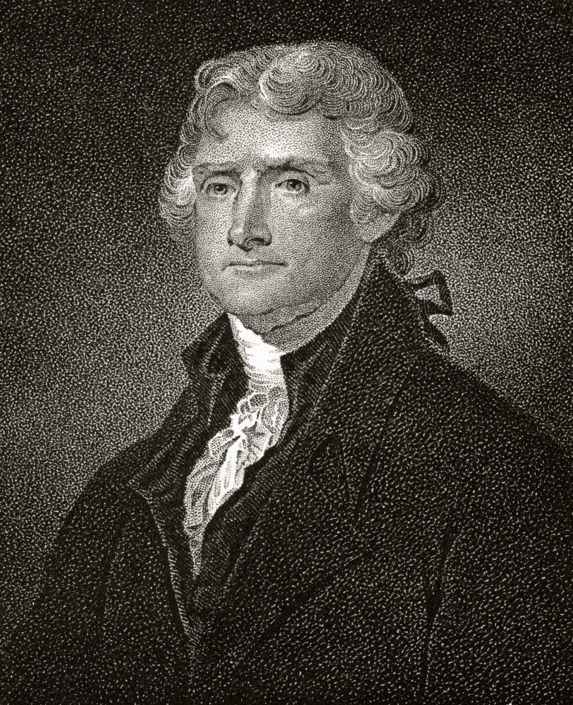 Picture of Posterazzi  Thomas Jefferson 1743 To 1826 American Statesman & Founding Father A Signatory of Declaration of Independence 19th Century Engraving by J.B. Longacre From Portrait by Field After Stuart