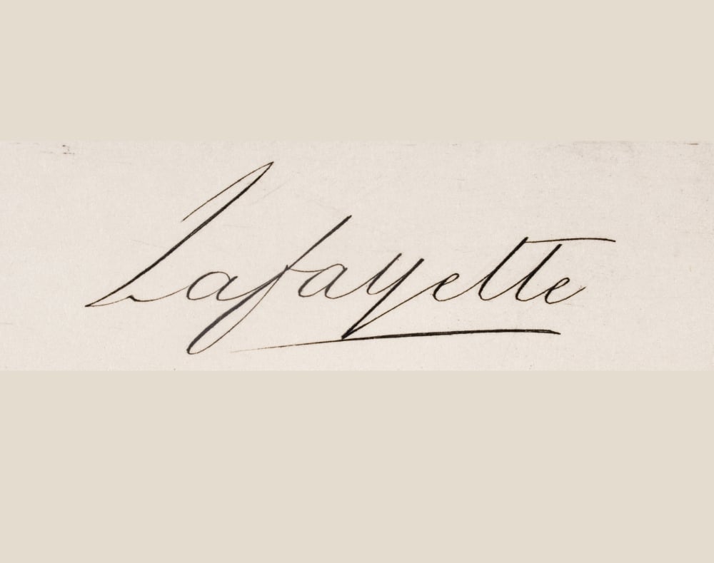 Picture of Posterazzi  Signature of Marie-Joseph-Paul-Yves-Roch-Gilbert Du Motier&#44; Marquis De Lafayette 1757 To 1834 French Solider Who Fought with Americans In American Revolution Poster Print&#44; 16 x 13