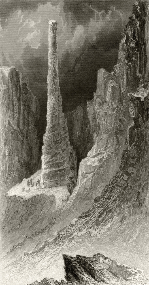 Tennysons Monument From Arctic Explorations In The Years 1853 54 55 by American Explorer Doctor Elisha Kent Kane 1820 Poster Print, Large - 20 x 40