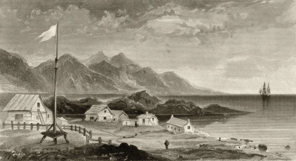 Fiskenaes From The Governors House From Arctic Explorations In The Years 1853 54 55 by American Explorer Doctor Elisha Poster Print, Large - 38 x 20