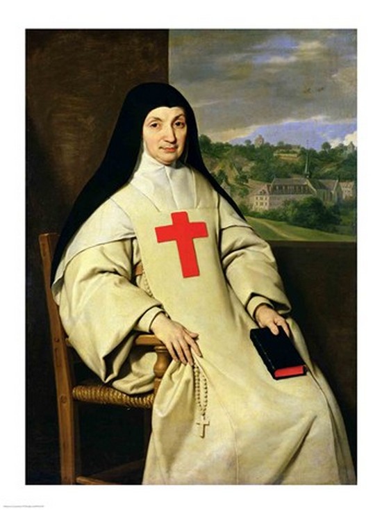 Picture of Posterazzi BALXIR154755 Mother Angelique Arnauld Abbess of Port-Royal 1654 Poster Print by Philippe De Champaigne - 18 x 24 in.